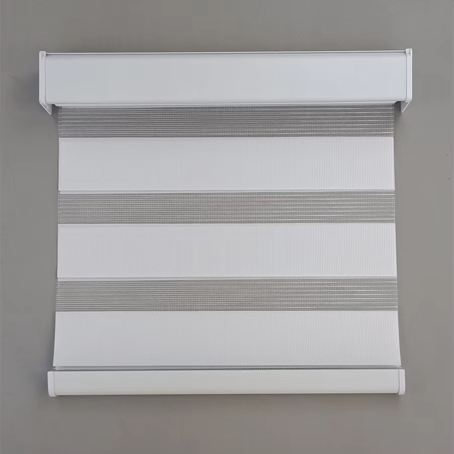 Square Cassette Valance Cordless Zebra Roller Blind Pull Down Zebra Shade Cordless Window Roller Blinds with Spring System